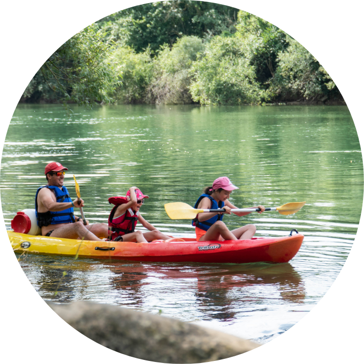 Activité canoë au camping les bords de Loue