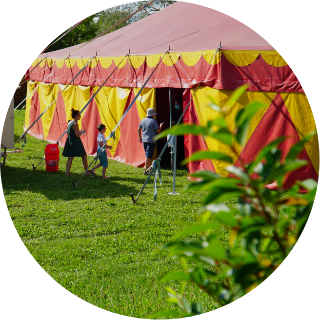 New Albaron circus at Les Bords de Loue campsite