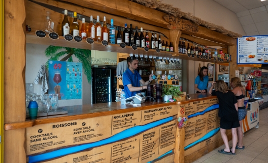 The Bar at Les Bords de Loue campsite