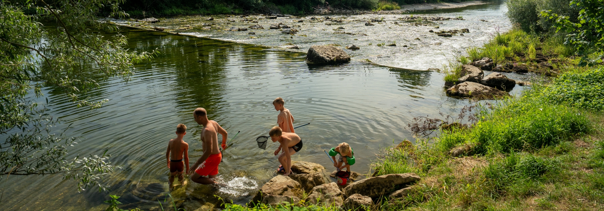 Fishing at the riverside