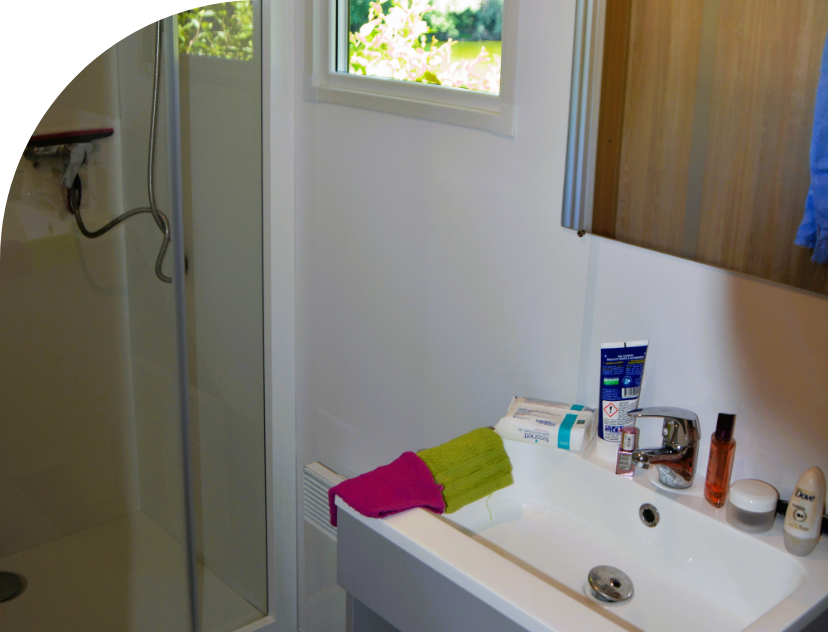 Bathroom in the Family Jura mobile home